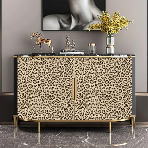 HueBurst Leopard Peel and Stick Wallpaper 17.3"x120" Cheetah Contact Paper Self Adhesive Brown Wallpaper Removable Waterproof Art DIY Wall Decor for Bedroom Living Room (14.4sq.ft.) - size: 17.3" x 120"