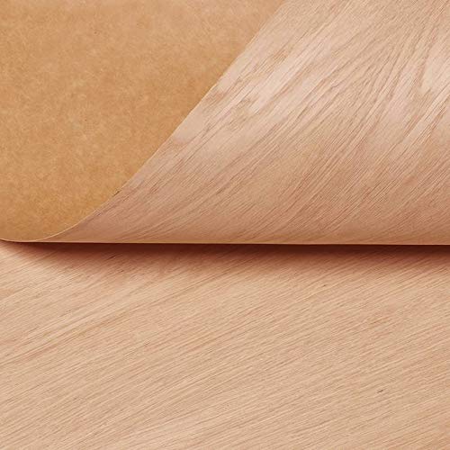 Edge Supply Red Oak Wood Veneer Sheet Flat Cut, 48" x 120", Non Glued, 10 mil Paper Back, “A” Grade Veneer Face – Easy to Apply Oak Veneer Sheet – Veneer Sheets for Restoration of Furniture - color: Red Oak F/C, size: 48" x 120"