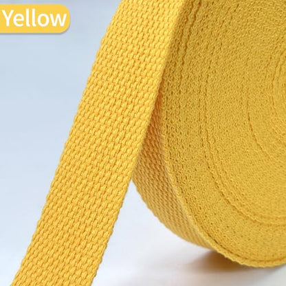 Gold Cotton Webbing 1in x 10Yards - color: Gold