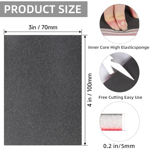 24Pcs Sanding Sponge 800 Grit Wet Dry Soft Foam Hand Sander Block - size: 24pcs 800 Grit, style: Aluminum