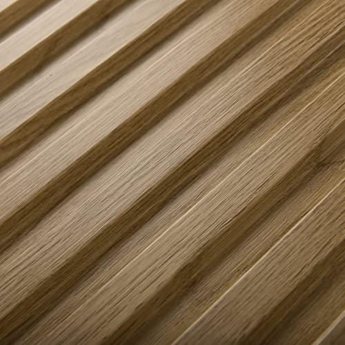 Art3d 3D Fluted Textured Slat Wall Panels, 19.7 x 19.7 in, 12-Pack, Walnut - color: Square - Walnut, size: 19.7 x 19.7in.