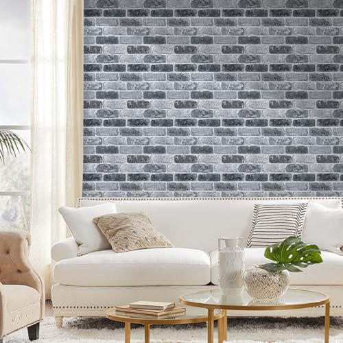 Commomy 3D Faux Brick Peel and Stick 10 pcs 11.8" x 11.8" - color: Brick-WEC