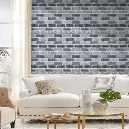 Commomy 3D Faux Brick Peel and Stick 10 pcs 11.8" x 11.8" - color: Brick-WEC