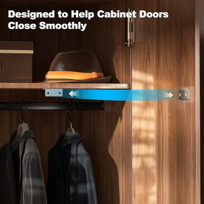 PHIXBEAR Invisible Magnetic Cabinet Door Catch with Pro Adhesive, 6 Sets L-Shaped Ultra Thin Drawer Door Cabinet Magnets, Easy Install for Kitchen & Closet