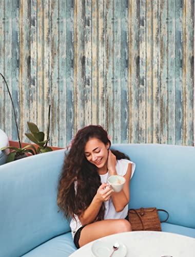 Dimcol Wood Contact Paper 15.7"x236" Self-Adhesive and Removable Wallpaper - size: 15.7" x 236"