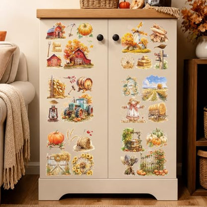 Rub on Transfers for Furniture DIY Crafts Autumn Farm - color: Autumn Farm