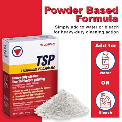 Savogran 10621 Trisodium Phosphate (TSP) 1LB (16oz) (Pack of 2) - size: 16 Ounce (Pack of 2)