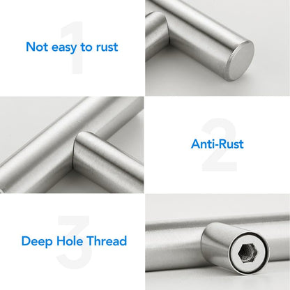 HOME EDIT Brushed Nickel Cabinet Handles, Drawer Pulls, 3 Inch, 30 Pack - color: Brushed Nickel, size: 3 Inch Hole Center