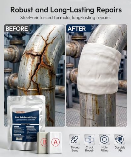SOPAMI Epoxy Putty Fast Repair Epoxy Clay, High Strength 2 Part