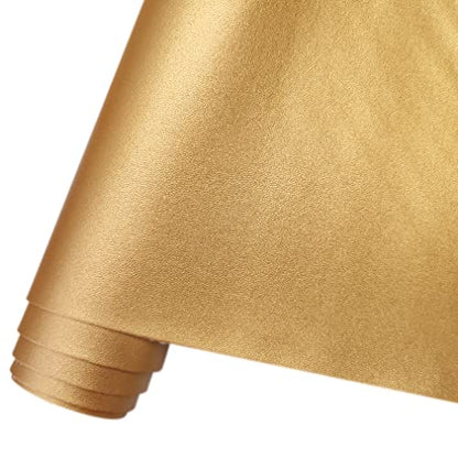 HYANG Smooth Solid Color Dark Goldenrod Faux Leather Sheets 1 Rolls 12"X53" (30cmX135cm),Faux Leather is Great for, Bows,Earrings Handmade DIY Craft Projects Making - color: Dark Goldenrod