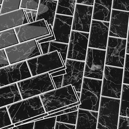 Peel and Stick Backsplash for Kitchen, Black - color: Black