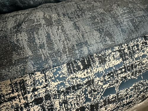OctoRose Thick Linen Tweed Blue, 1 Yard (36x110 inch) Upholstery Sewing Fabrics for Sofa, Futon, Box Cushion, Daybed Mattress, Bench, Ottoman Cut by The Yard (Tweed-Blue, 1 Yard) - color: Tweed-blue
