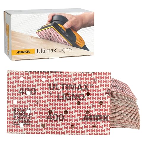 Mirka Ultimax Ligno 3x5 in 400 Grit Wood Sanding Sheets Hook & Loop 50 Pack - size: Grit 400