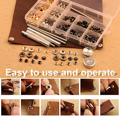 Tikjiua 456Pcs Leather Tooling Working Kit, Leather Crafting Tools with Bag - size: 456 Pcs