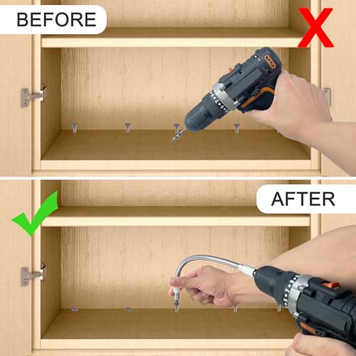 Guyuyii 360° Bendability Flexible Drill Bit Extension for Tight Spaces - color: 1pc