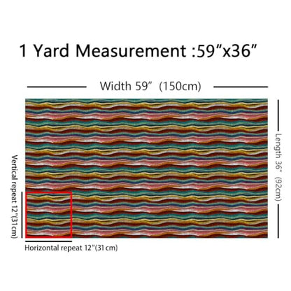 Boho Fabric by The Yard, 1 Yard - color: Multi 06, size: 1 Yard