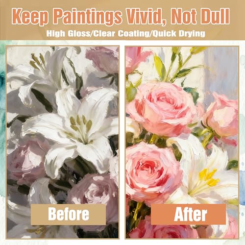 250ml Gloss Acrylic Varnish with Pump, Quick-Dry Water-Based Non-Toxic - size: 250 ml