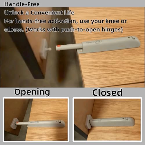8 Sets Push Open Door Latch Touch Latches Push Latch Damping rebounder for Cabinet Hardware Release Latch Kitchen Drawer Push Catch Press Out Latch