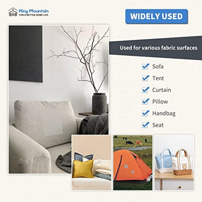 KING MOUNTAIN Canvas Repair Patch 9 x11 Inch 2 Pcs Self-Adhesive Waterproof Fabric Patch for Sofas, Tents, Furniture,Tote Bags, Car Seats (Black) - color: Black, size: Canvas-9"W×11"L-2pcs