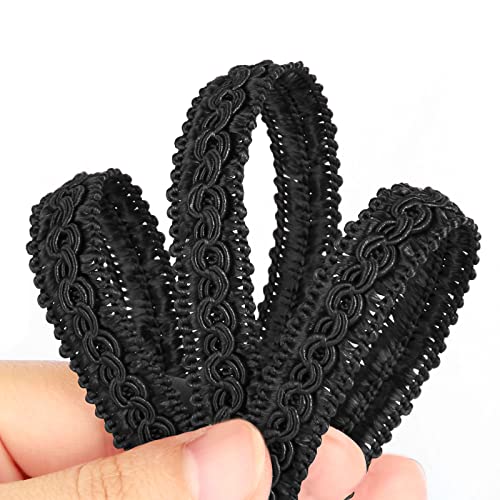 13 Yard Handmade Basic Trim,0.59" Diameter Gimp Braid-Black - color: black, size: 13