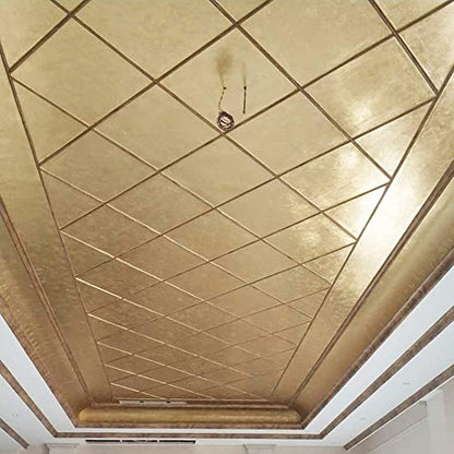 KINNO Imitation Gold Leaf Sheets 100 PCS Antique Gold, 5.1 by 5.3 Inches - color: antique gold