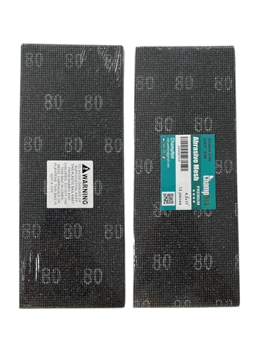 Sanding Mesh Sheets 12 Pack, 4.5 x 11 Inch Sanding Net Sheets, Grit 80, Double Side Open Mesh, Dust Free Sandpaper for Wood, Drywall, Metal - style: #80-12pcs