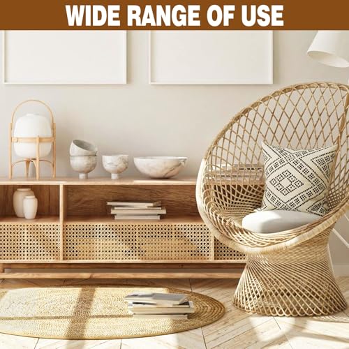 MYFAMIREA 16" Width Rattan Pressed Cane Webbing Sheet for Caning Projects, 3.3FT Natural Rattan Material Roll Net Woven Open Cane, Suitable for Caning Material DIY Supplies - size: 16"W x 40" L(3.3Ft)