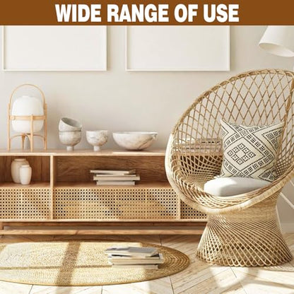 MYFAMIREA 16" Width Rattan Pressed Cane Webbing Sheet for Caning Projects, 3.3FT Natural Rattan Material Roll Net Woven Open Cane, Suitable for Caning Material DIY Supplies - size: 16"W x 40" L(3.3Ft)