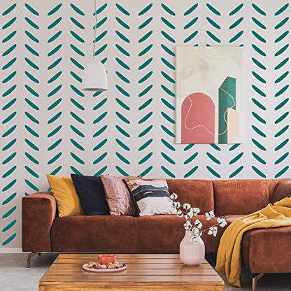 6 Pcs 14" Large Reusable Modern Boho Line Geometric Wall Stencils