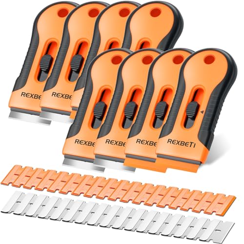 REXBETI Razor Blade Scraper Tool, Paint, Windows, Glass Stovetop Scraper - size: 8