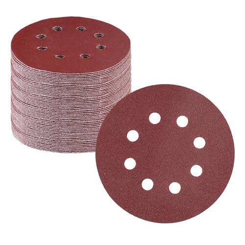 WORKPRO Sanding Discs, 5-Inch 120 Grit 8-Hole Hook and Loop, 100 Pack - style: 100PCS 5 Inch 120 Grit