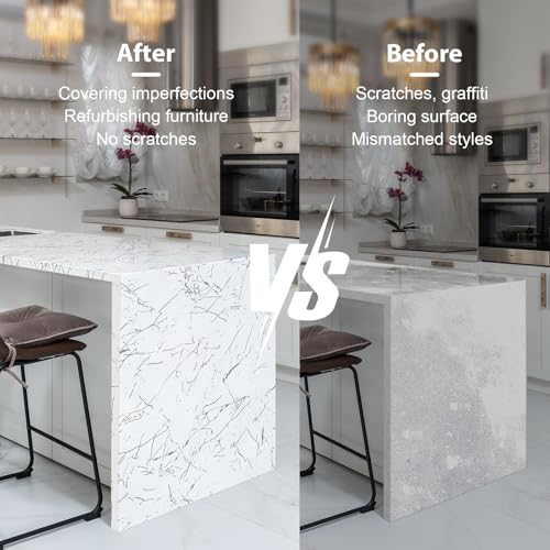 Fititem Marble Contact Paper for Countertop Kitchen Cabinet 15.7”×78.7” - size: 15.7" x 78.7"