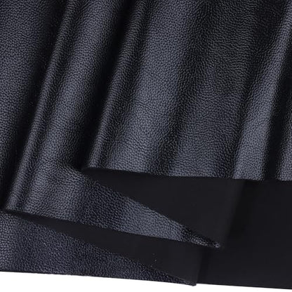 Ramya Faux Leather Sheets Roll 12" X 53"(30cm X 135cm) Upholstery Faux Leather Suitable for Handmade DIY, Earrings, Hair Clips, Sewing Crafts Projects (Black) - color: Black