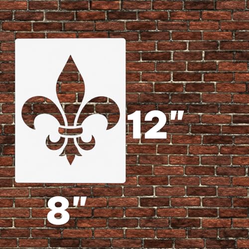 Fleur de Lis Stencil – Reusable Painting Template for Walls, Furniture, DIY Crafts, Canvas, Wood, Home Decor