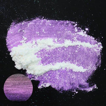 Matio Chameleon Mica Powder, 1.06oz/ 30g Cosmic Rainbow White Chrome Powder, Pearlescent Effect Color Shift Pigment for Resin Craft, Soap Candle Dye, Nail Art, Makeup, Bath Bomb,Paint,Slime Pigment - color: W-Cosmic Rainbow