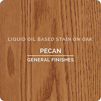 General Finishes Oil Based Penetrating Wood Stain, 1/2 Pint, Pecan - color: Pecan, size: 1 Half-Pint