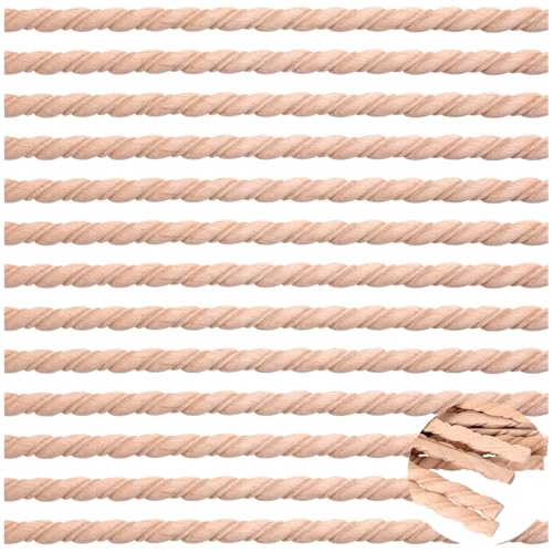 FairySandy 20 Pcs Unfinished 3D Decorative Wood Trim Molding Decorative Wood Molding Cute DIY Trim for Home Wall Cabinet Shelf Window Door, 11.8 Inch