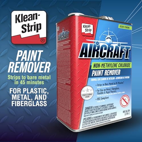 KLEAN-STRIP Aircraft Paint Remover, Professional Grade Paint Stripper for Cars & Metal Surfaces, VOC Compliant, 1 Gallon