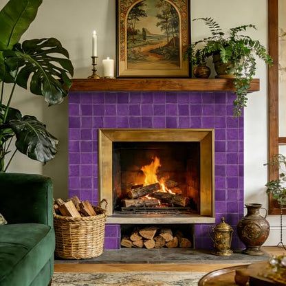 20pcs Peel and Stick Backsplash Wall Tiles,Purple 6"x6" - color: Purple