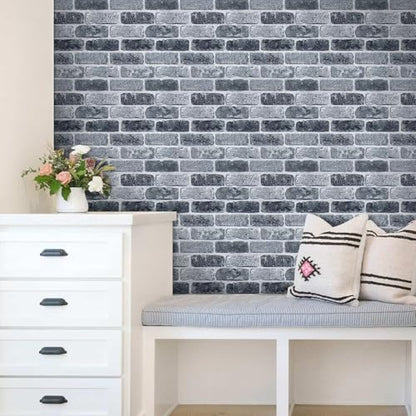 Commomy 3D Faux Brick Peel and Stick 10 pcs 11.8" x 11.8" - color: Brick-WEC