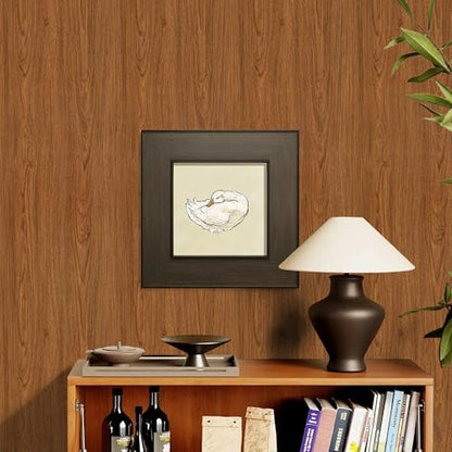 Wood Walnut Contact Paper Peel and Stick Brown Wooden Grain Vinyl Wrap - color: Nut-brown, size: 11.8" x 78.2"