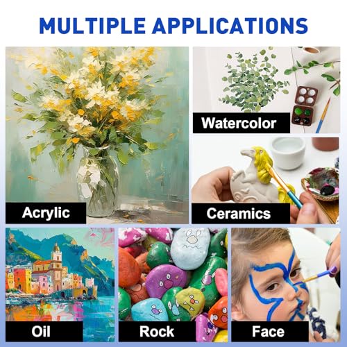 ESRICH 200PCS Paint Brushes, Paint Brush for Acrylic Painting - size: 200p