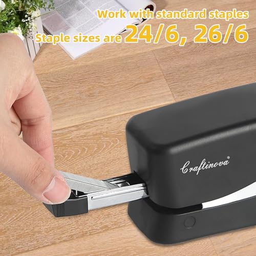 Electric Stapler, 25 Sheet, Include 2000 Staples and 1 Remover, Jam Free, Professional and Home Office Stapler，Battery not Included，AC or Battery Powered. - color: Silver Electric Stapler