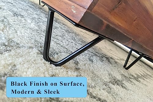 Osring 2 Inch Hairpin Legs 3/8" Dia 2 Rods, Black Furniture Table Feet 4pcs - color: Black, size: 2 Inch