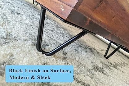 Osring 2 Inch Hairpin Legs 3/8" Dia 2 Rods, Black Furniture Table Feet 4pcs - color: Black, size: 2 Inch
