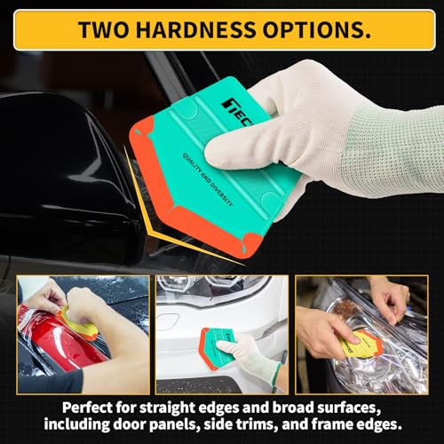 TECKWRAP Felt Squeegee for Vinyl Wrap Window Tint, V-Shape, Soft/Med - color: 2pcs V-shaped