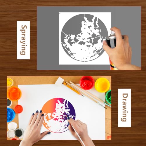 Large Star Stencils for Painting on Wood Wall Reusable Templates for Crafts - style: Fantastical starry sky
