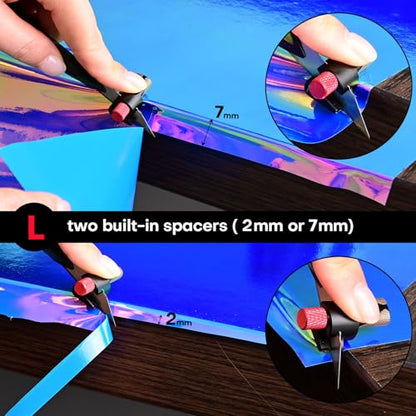 NEWISHTOOL Aluminum PPF Edge Cutter Vinyl Cutting Guide Spacer Wrap Tools