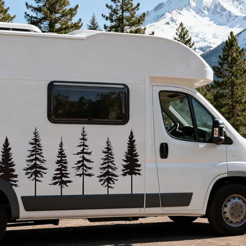 8pcs Large Pine Tree Stencils 32.5'' - 34'' Tree Wall Stencils - style: Large Pine Tree