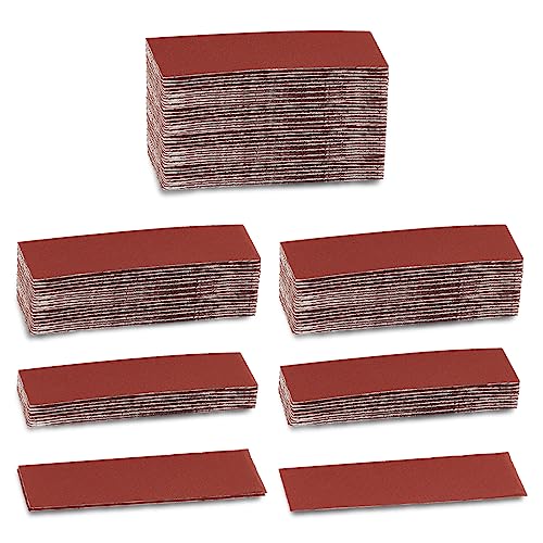 100Pcs Micro Detail Sander Paper Kit 3.5x1.2 Inch Hook and Loop Sandpaper Strips 600 Grit, Micro Finishing Sander Paper Detail Sander Refills for DIY Crafts Wood Tight Narrow Spaces Polishing - style: 600 Grit